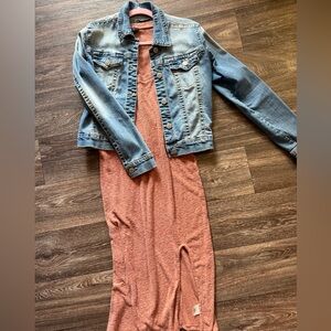 Jessica Simpson Casual Rusty Rose Gold Dress Size Medium